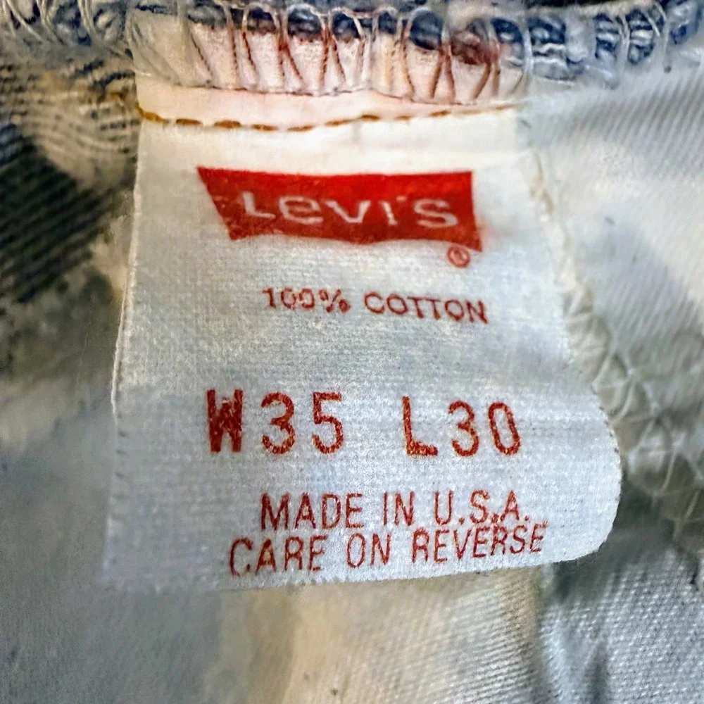 Levi's 509 Jeans Men's 35x30 Made in USA Vintage 90s Stonewash Denim Tapered